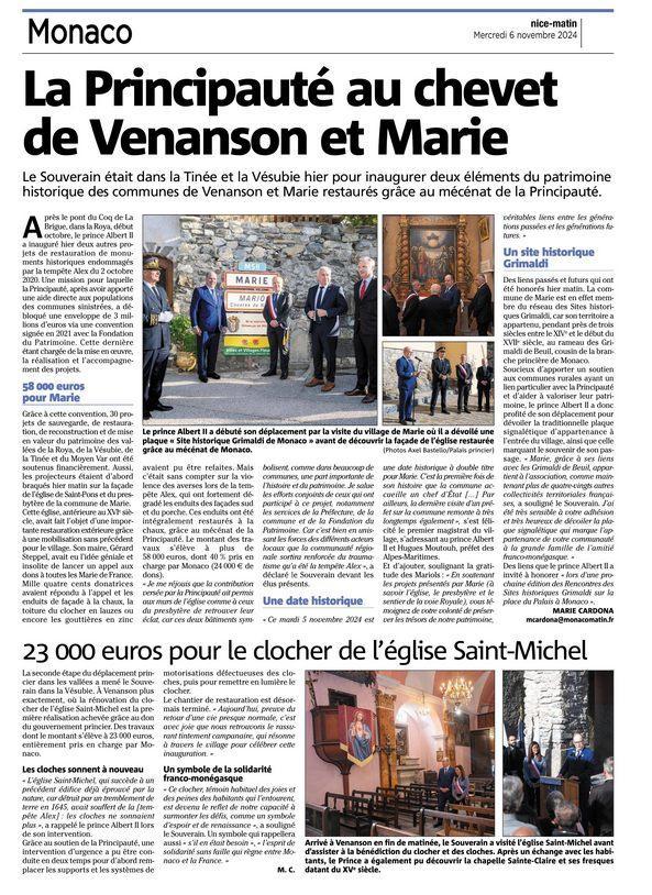 Nice matin 24 11 06 edition monaco